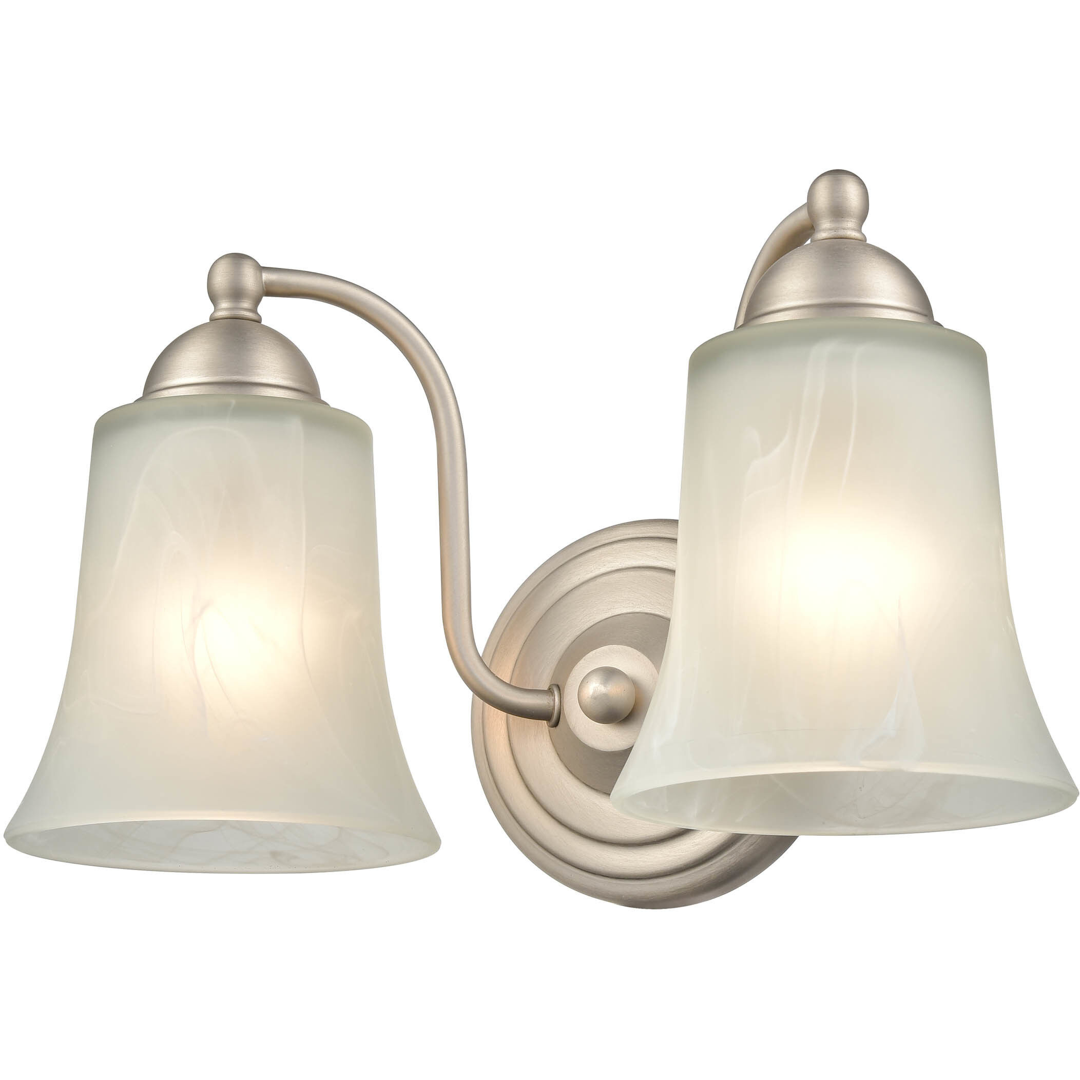 Abelia 2 Light 12 inch Satin Nickel Bathroom Vanity Light Wall Light